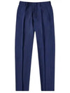 Cigarette Fit Wool Straight Pants Blue - AMI - BALAAN 2