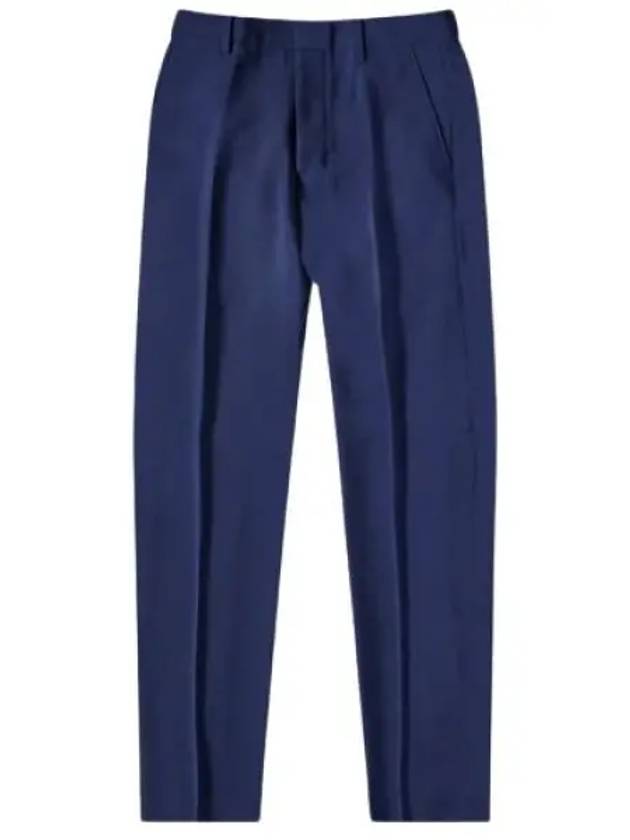 Cigarette Fit Wool Straight Pants Blue - AMI - BALAAN 2