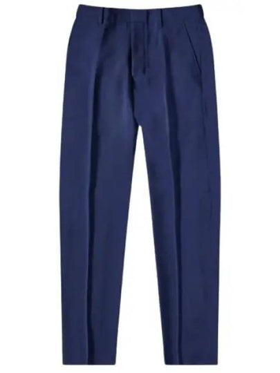 Cigarette Fit Wool Straight Pants Blue - AMI - BALAAN 2