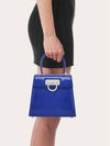 Iconic Top Handle Small Tote Bag Royal Blue - SALVATORE FERRAGAMO - BALAAN 3