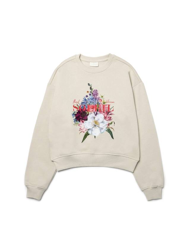 Brushed Options Soleil Blossom Bouquet Sweat Shirts GREIGE - LE SOLEIL MATINEE - BALAAN 2