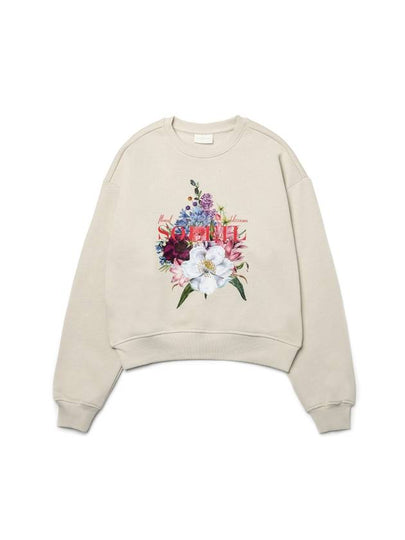 Brushed Options Soleil Blossom Bouquet Sweat Shirts GREIGE - LE SOLEIL MATINEE - BALAAN 2