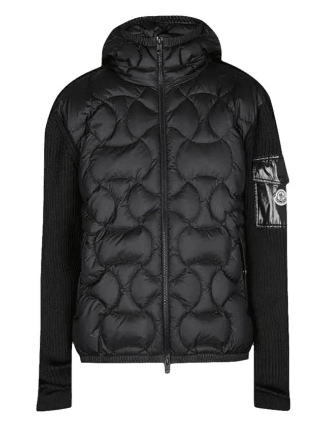 padded cardigan jacket black - MONCLER - BALAAN 1