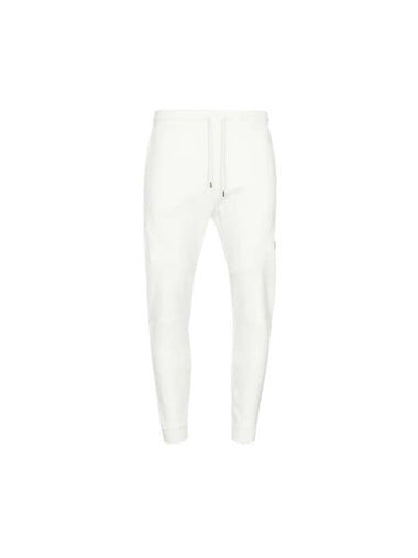 Diagonal Raised Fleece Track Pants White - CP COMPANY - BALAAN 1