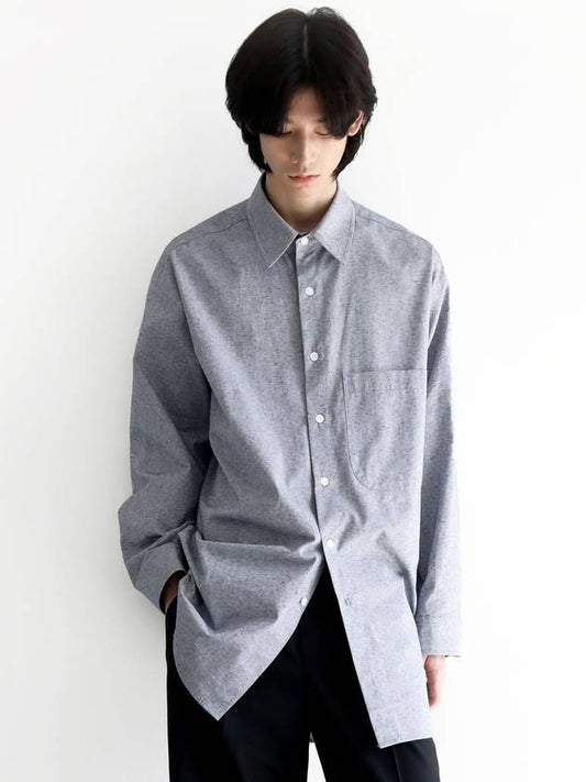 Oversized One Pocket Long Sleeve Shirt Grey - IFELSE - BALAAN 2