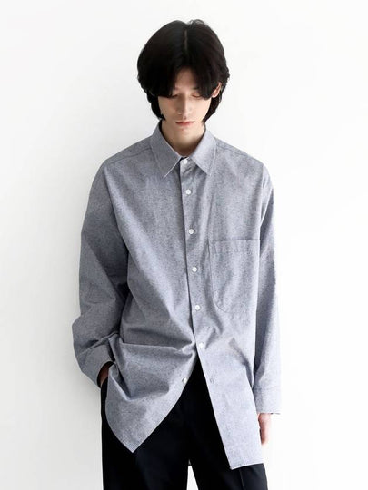 Oversized One Pocket Long Sleeve Shirt Grey - IFELSE - BALAAN 2