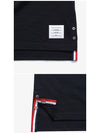 Men's Three Stripes Pocket Mercerized Short Sleeve Polo Shirt Navy - THOM BROWNE - BALAAN 4