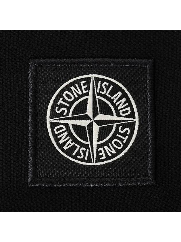 Logo Patch Polo Shirt Black - STONE ISLAND - BALAAN 5