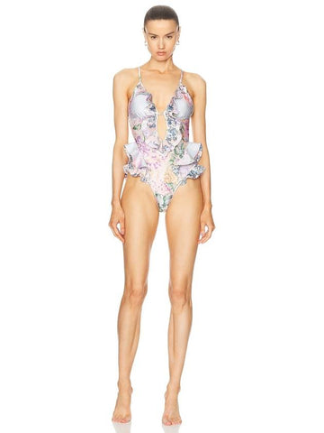 Halliday Waterfall Frill One Piece Swimsuit - ZIMMERMANN - BALAAN 1