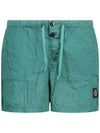 Wappen Patch Nylon Metal Swim Shorts Aqua Blue - STONE ISLAND - BALAAN 3