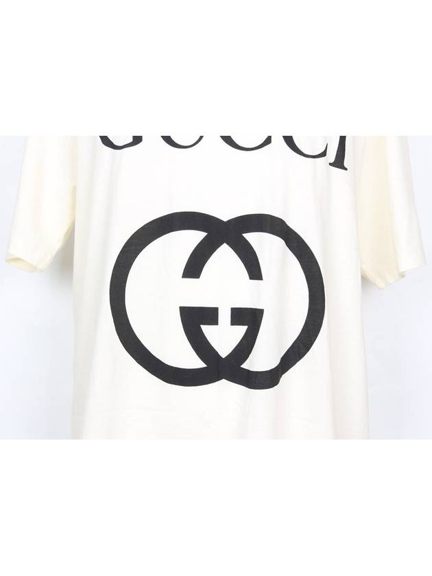 Interlocking GG Logo Short Sleeve T Shirt L - GUCCI - BALAAN 3