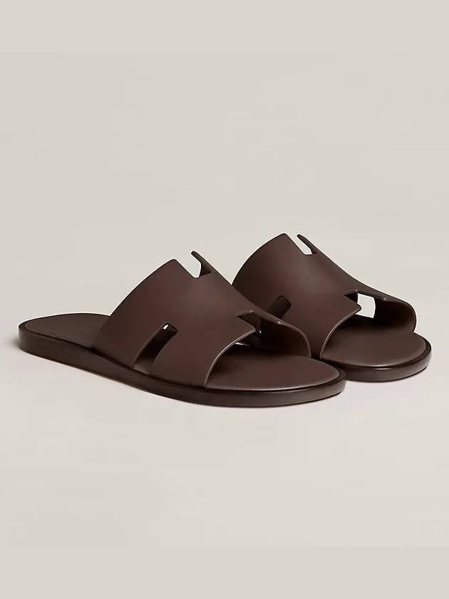 Izmir Leather Slippers Mocha - HERMES - BALAAN 2