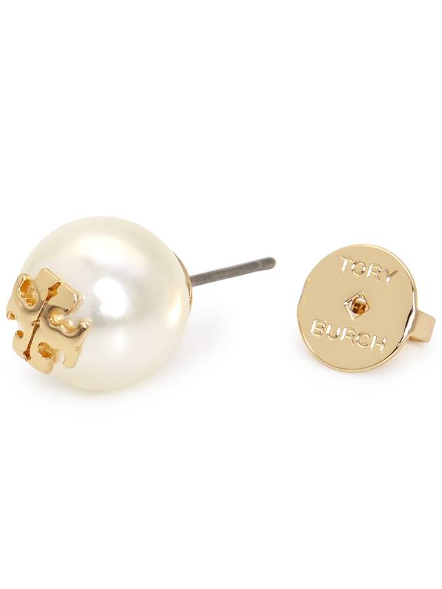 Crystal Pearl Stud Earring Gold - TORY BURCH - BALAAN 8