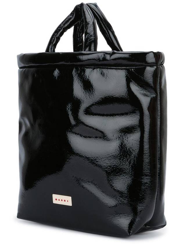 Shopper Padded Tote Bag Black - MARNI - BALAAN 3