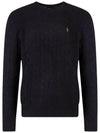 Embroid Logo Cable Knit Top Black - POLO RALPH LAUREN - BALAAN 2