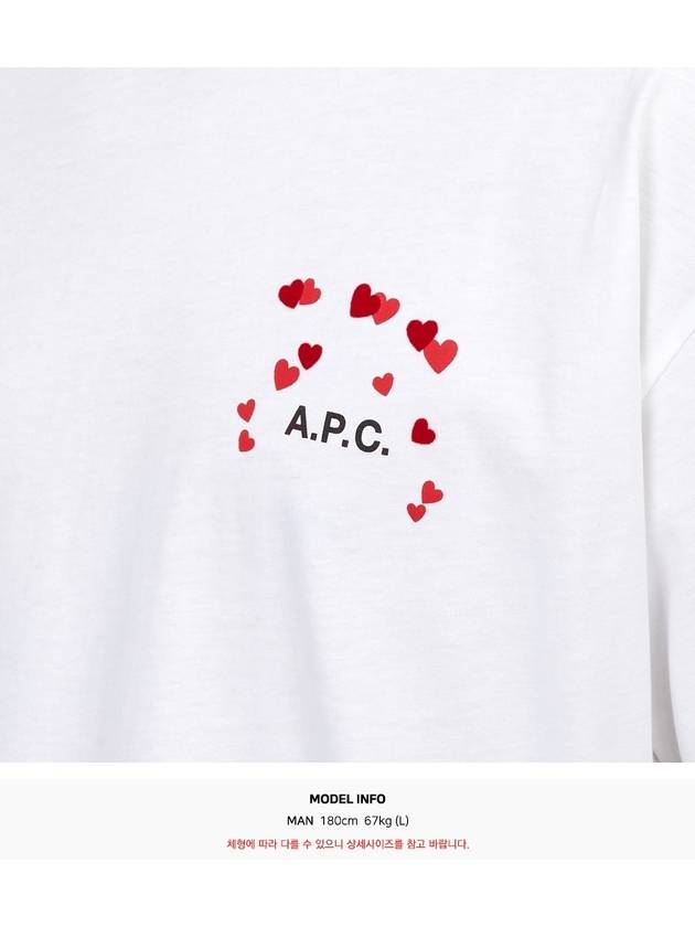 Heart Logo Cotton Short Sleeve T-Shirt White - A.P.C. - BALAAN 7