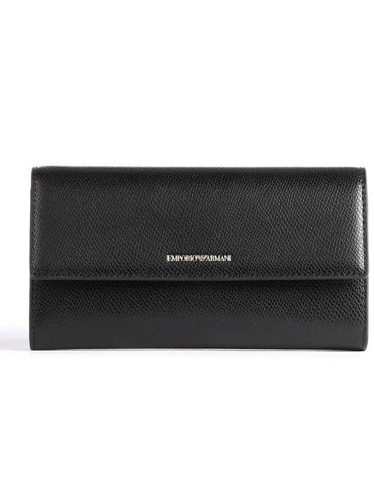 Classic Gold Logo Long Wallet Black - EMPORIO ARMANI - BALAAN 2