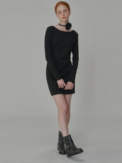 Basic Slim Jersey Mini Dress Black - OPENING SUNSHINE - BALAAN 2