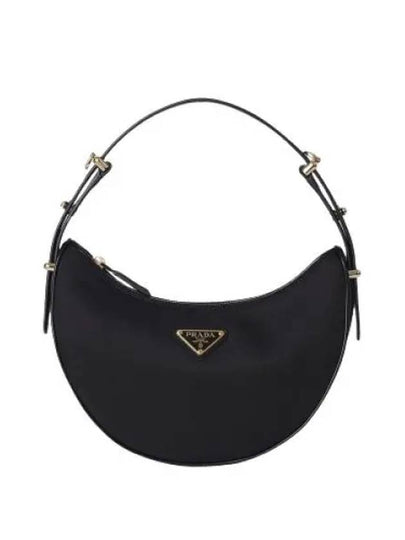 Arque Re-Nylon Leather Shoulder Bag Black - PRADA - BALAAN 2