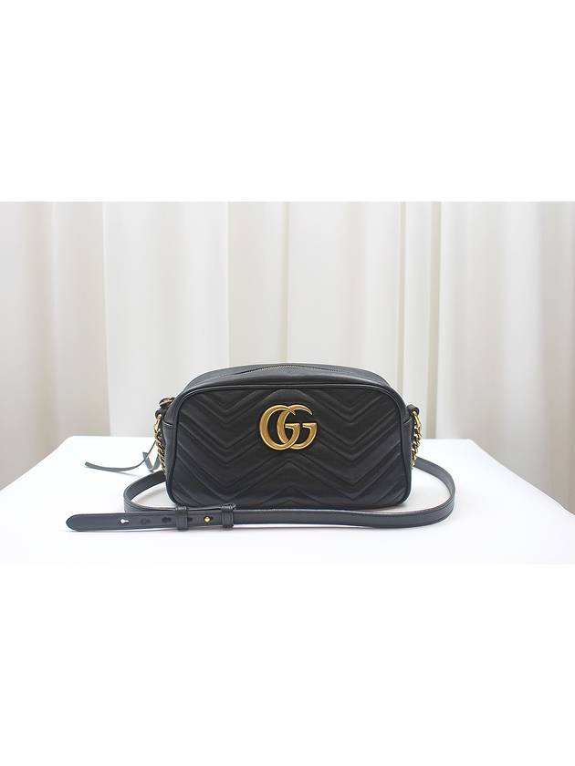 GG Marmont Small Matelasse Black Shoulder Bag 447632 - GUCCI - BALAAN 1