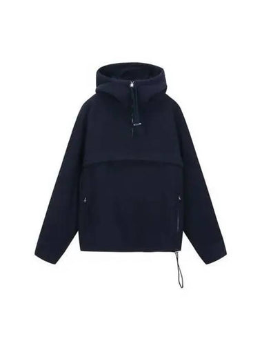 Anorak drawstring virgin wool navy - SUNNEI - BALAAN 1