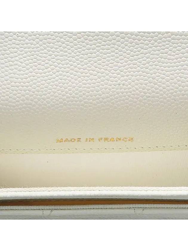 AP0214 White Caviar Skin Classic Flap Gold Plated COCO Logo Women s Card Holder Wallet - CHANEL - BALAAN 6