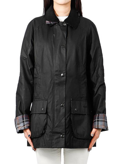 Beadnell Wax Zip-up Jacket Black - BARBOUR - BALAAN 2