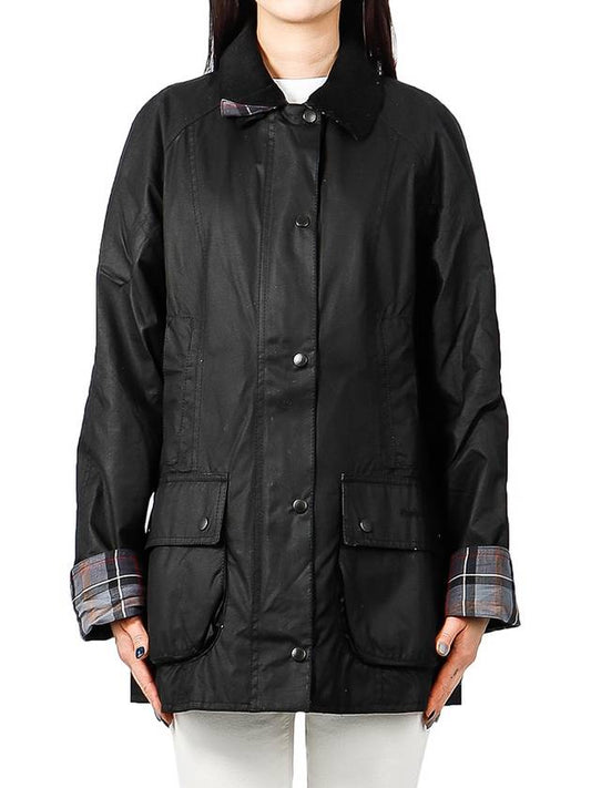 Beadnell Wax Zip-up Jacket Black - BARBOUR - BALAAN 2