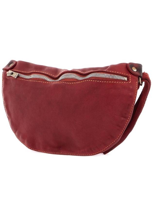 small red leather crossbody bag made from high-quality horsehide - GUIDI - BALAAN 3