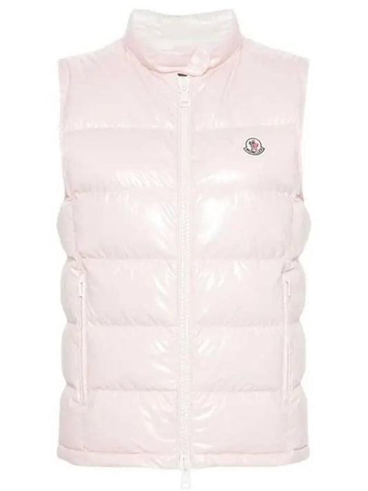 Alcibia Logo Patch Padded Vest Pink - MONCLER - BALAAN 2