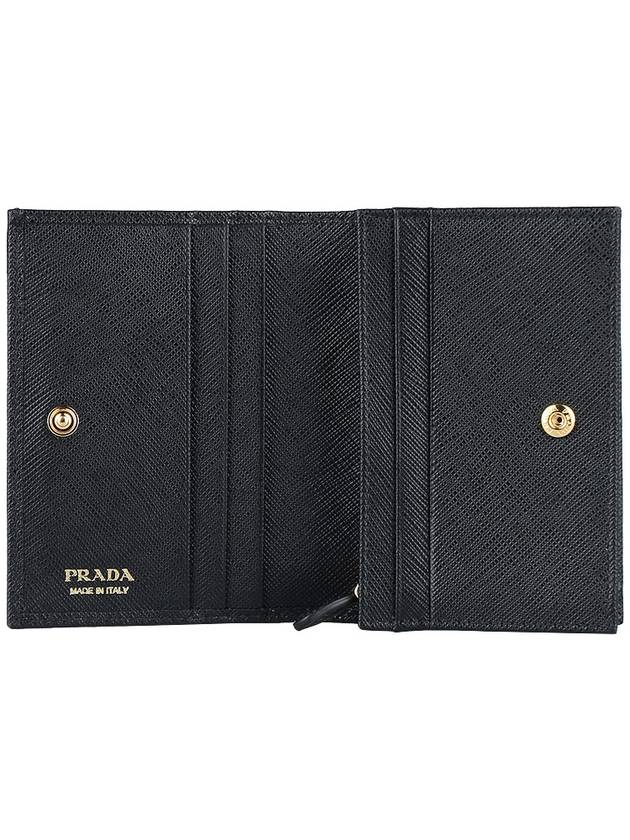 Small Saffiano Leather Half Wallet Black - PRADA - BALAAN 6