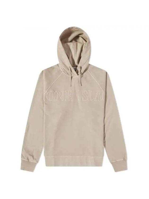 Men's Garment Dyed OLD Treatment Cotton Hoodie Dove Grey - STONE ISLAND - BALAAN 1