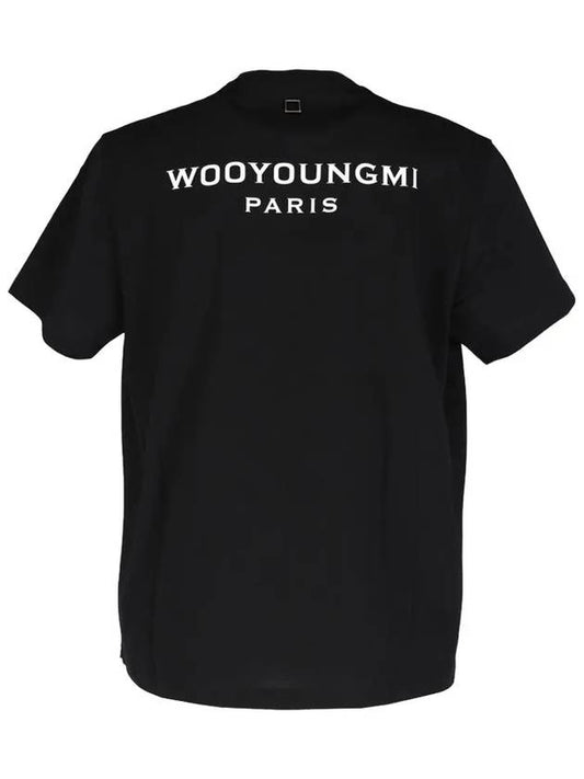 Cotton Back Logo Short Sleeve T-Shirt Black - WOOYOUNGMI - BALAAN 2