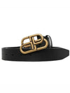 BB Logo Leather Belt Black - BALENCIAGA - BALAAN 2