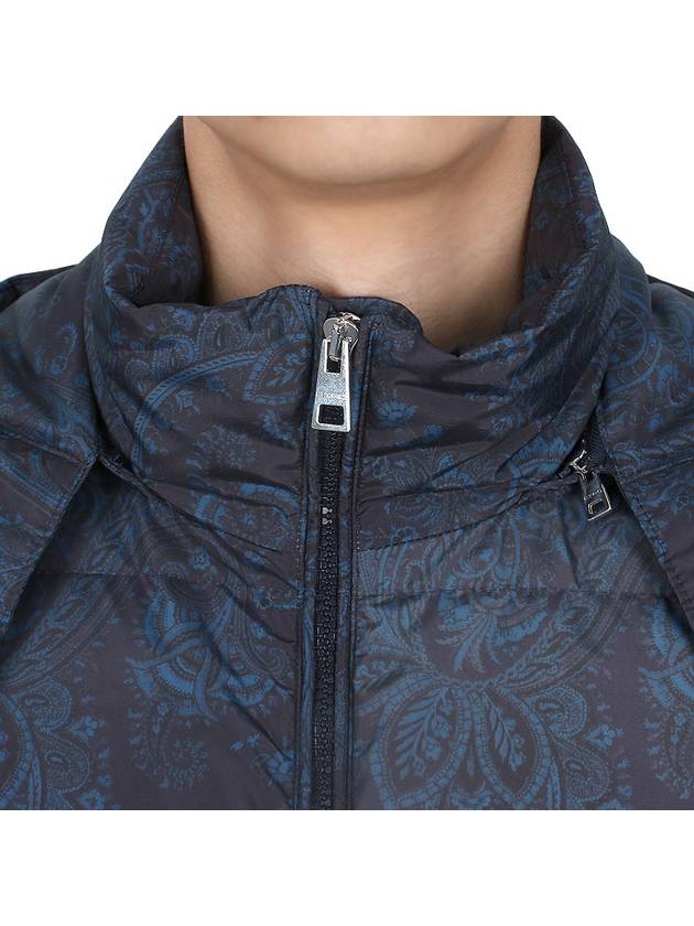 Paisley Embroidered Logo Padding Navy - ETRO - BALAAN 8