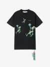 Alien Graphic Print Short Sleeve T-Shirt Black - OFF WHITE - BALAAN 2