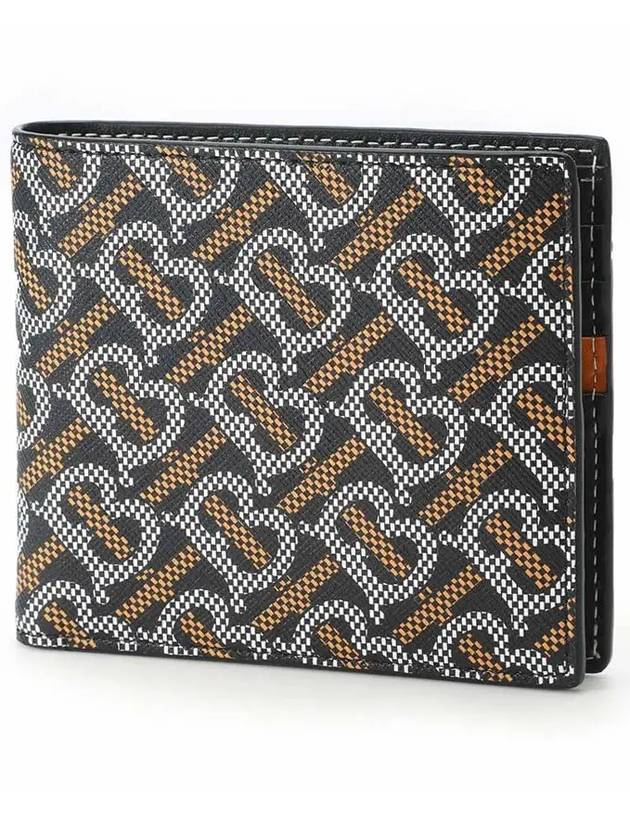 Monogram Print Bicycle Wallet Black Orange - BURBERRY - BALAAN 3