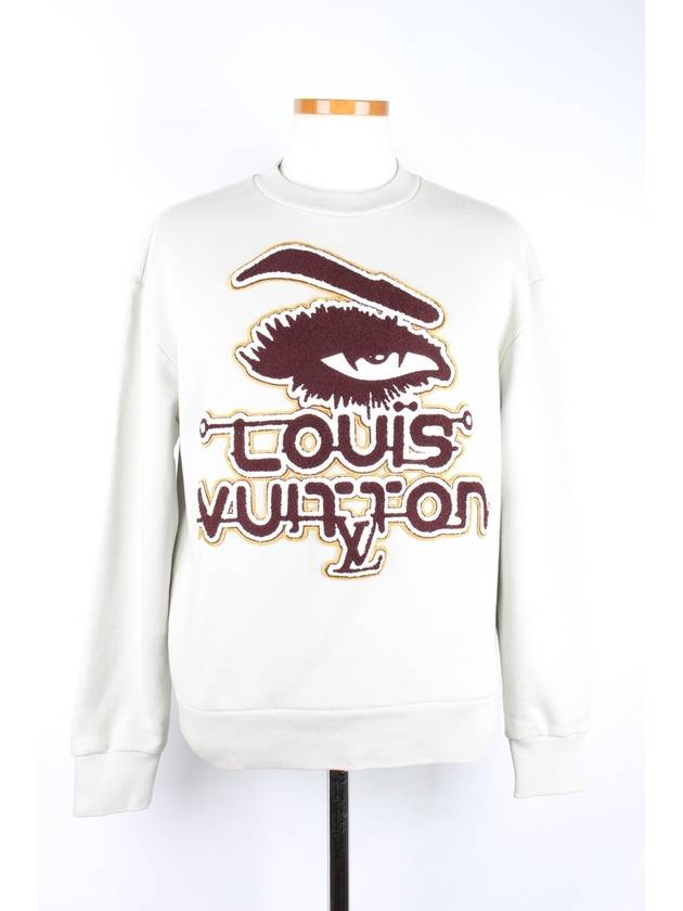 LV Embroidered Towel Logo Sweatshirt S 90 95 - LOUIS VUITTON - BALAAN 1