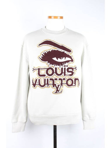 LV Embroidered Towel Logo Sweatshirt S 90 95 - LOUIS VUITTON - BALAAN 1