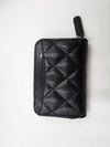 Classic zipper coin purse caviar black silver AP0216 - CHANEL - BALAAN 4