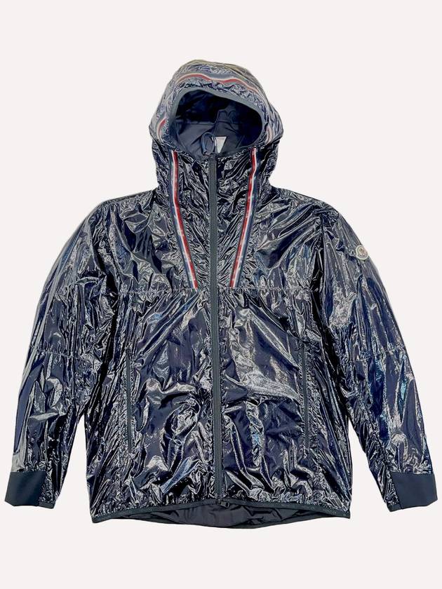 Men's Marley Hooded Zip-Up Jacket Navy - MONCLER - BALAAN.