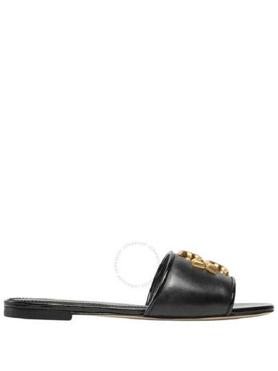 Logo Eleanor Slippers Black - TORY BURCH - BALAAN 2