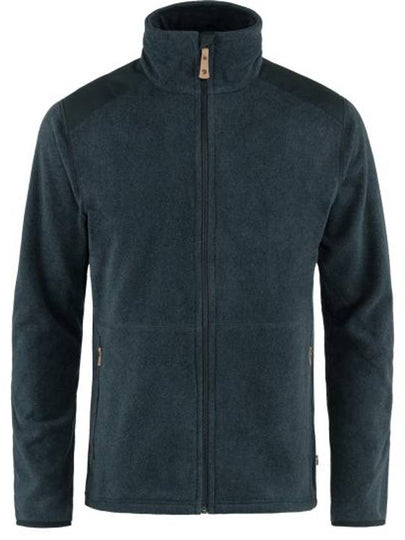 Men's Sten Fleece Zip-up Jacket Dark Navy - FJALL RAVEN - BALAAN 2