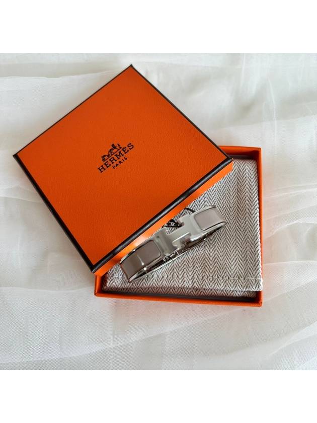 Click H Palladium Bracelet Marron Glacet - HERMES - BALAAN 4