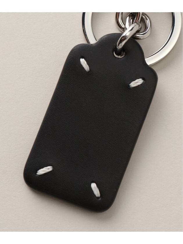 Four Stitch Logo Leather Keyring Black - MAISON MARGIELA - BALAAN 4