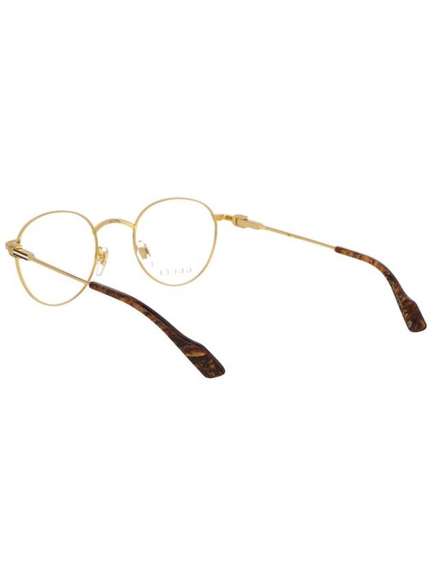 Eyewear Round Metal Eyeglasses Gold Brown - GUCCI - BALAAN 5