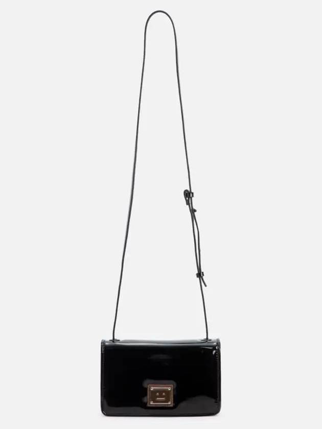 Metallic Face Logo Front Glossy Crossbody Bag - ACNE STUDIOS - BALAAN 3