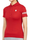 Women's Golf Picket Logo Short Sleeve PK Shirt Red - HYDROGEN - BALAAN 3