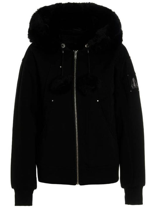hooded jacket black - MOOSE KNUCKLES - BALAAN 1