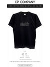 Logo Short Sleeve T-Shirt Black - CP COMPANY - BALAAN 3